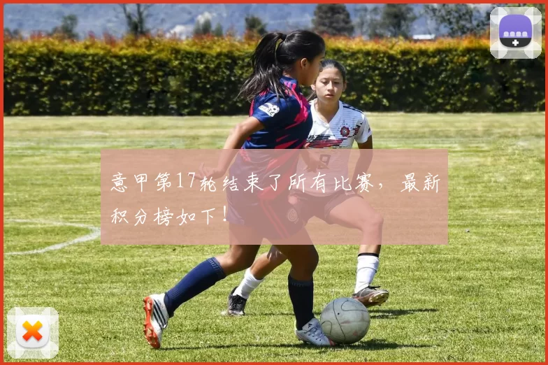 意甲第17轮结束了所有比赛，最新积分榜如下！